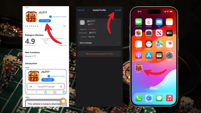 Install JILI777 App iOS